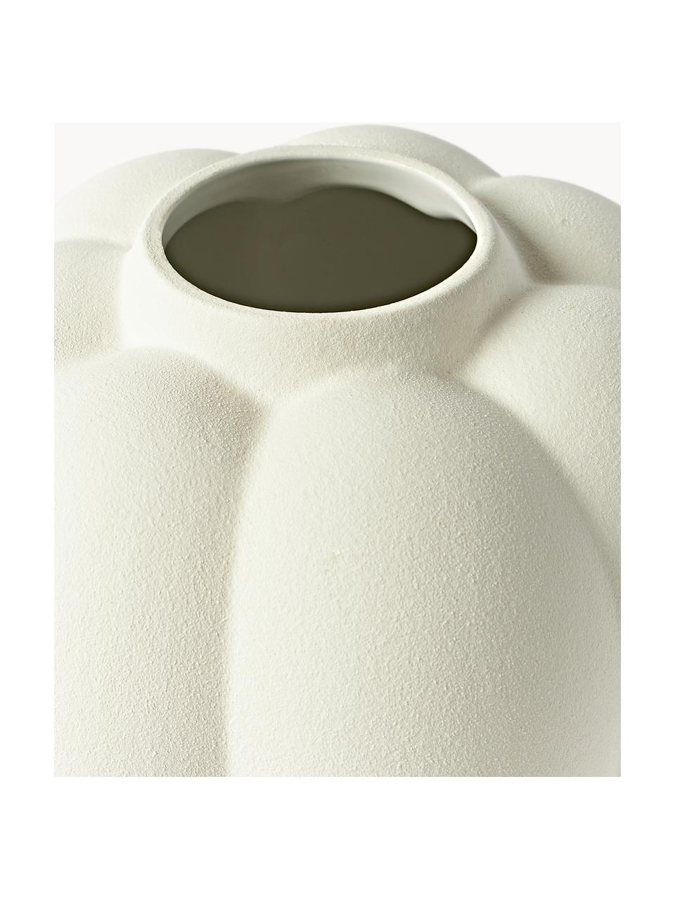 Keramik-Vase Uva, H 28 cm, Keramik, Off White, Ø 26 x H 28 cm