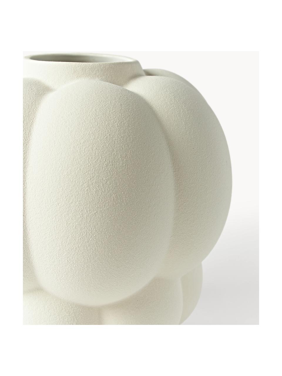 Keramik-Vase Uva, H 28 cm, Keramik, Off White, Ø 26 x H 28 cm