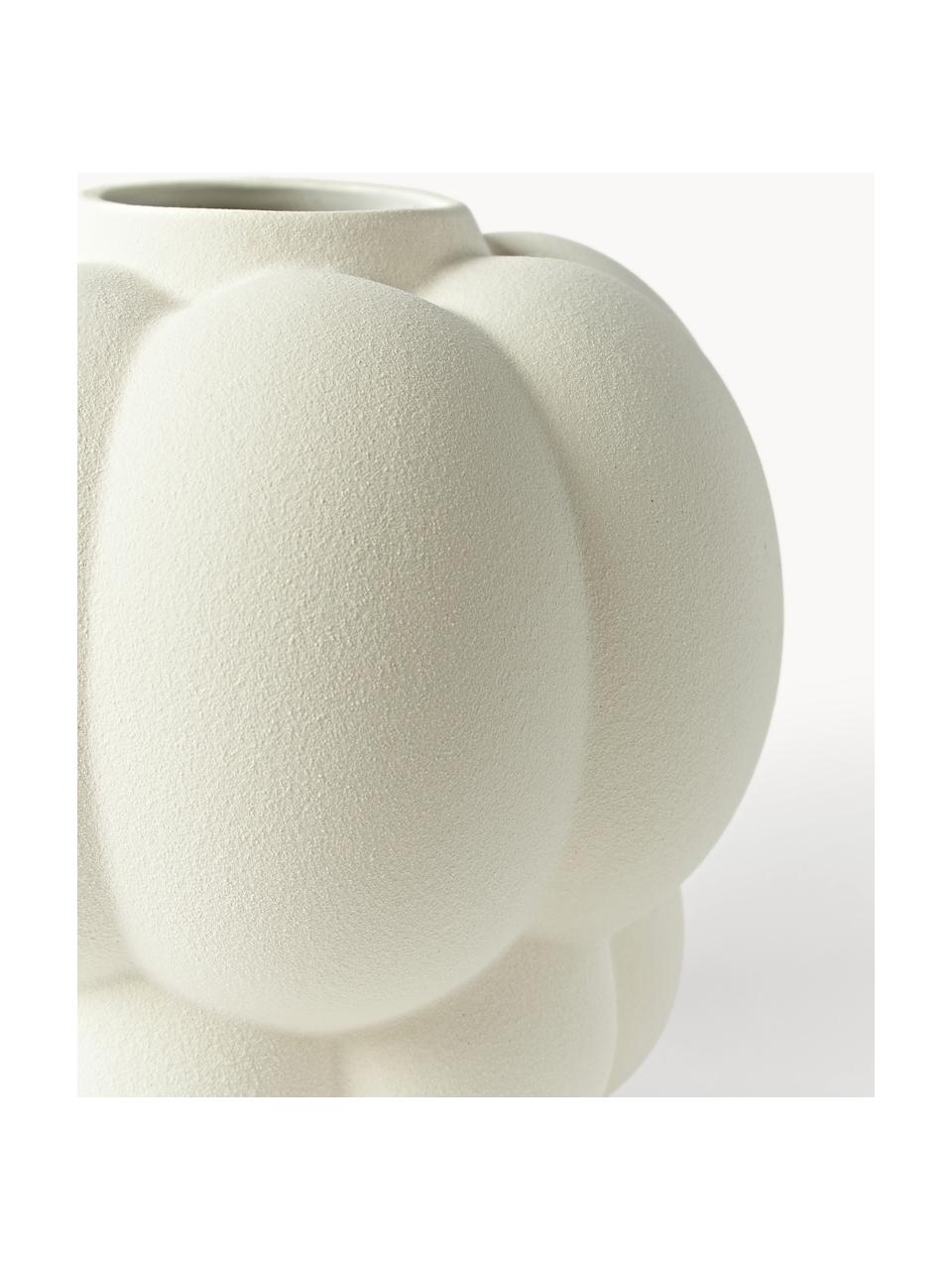 Vase en céramique Uva, haut. 28 cm, Céramique, Blanc cassé, Ø 24 cm