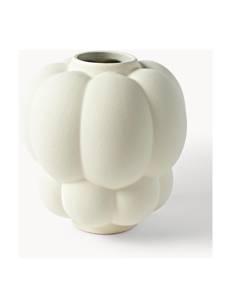 Vase en céramique Uva, haut. 28 cm, Céramique, Blanc cassé, Ø 24 cm