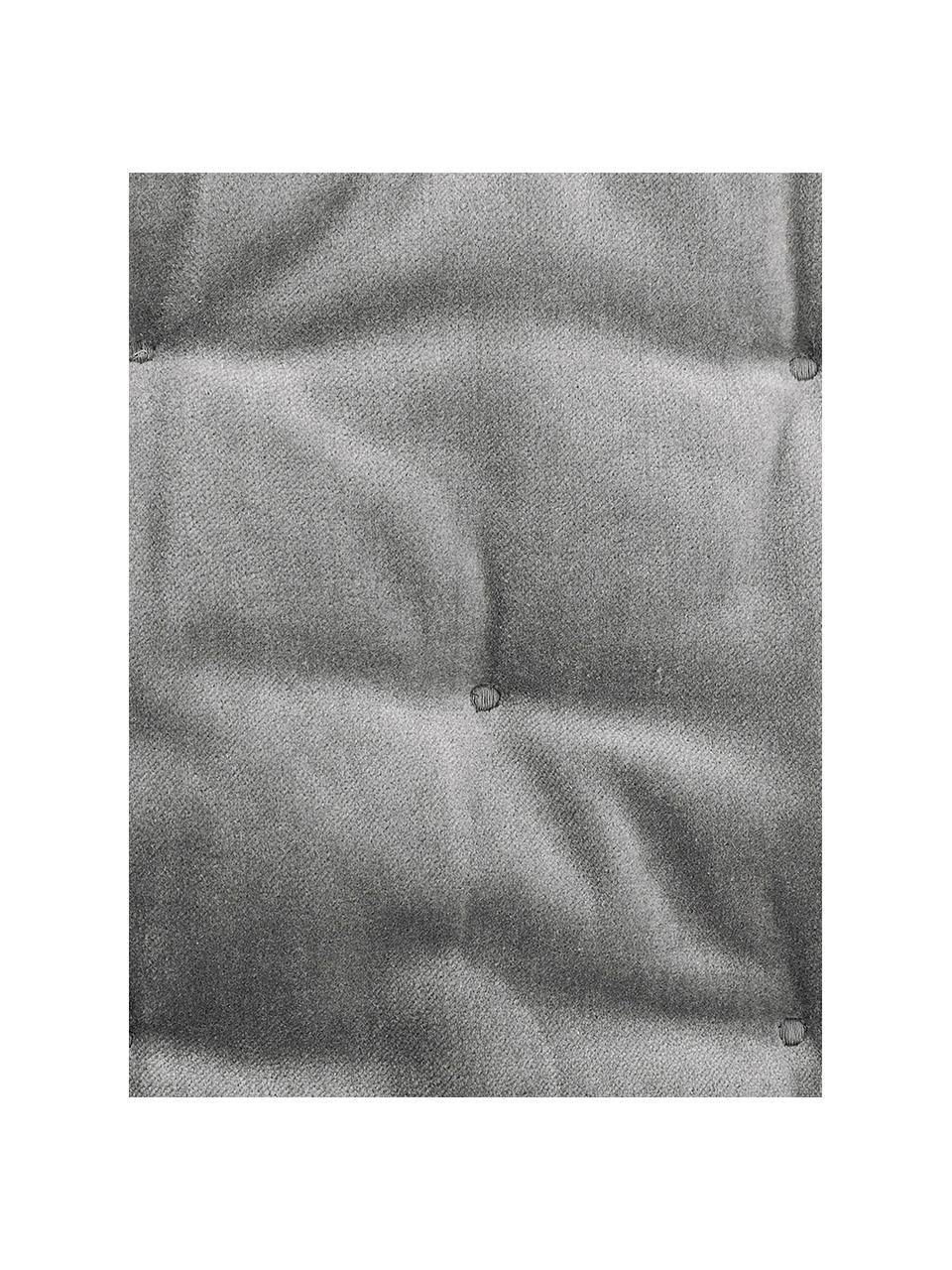 Colcha de terciopelo acolchada Cheryl, Parte superior: terciopelo de algodón, Reverso:  algodón, Gris, An 240 x L 250 cm (para camas de 200 x 200 cm)