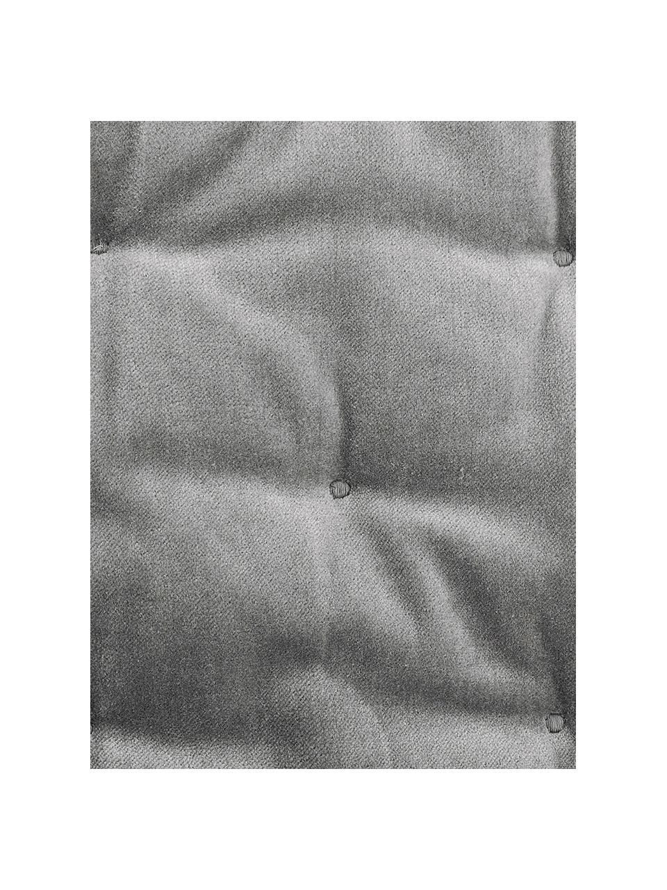Copriletto trapuntato in velluto grigio Cheryl, 100% cotone, Grigio, Larg. 240 x Lung. 250 cm (per letti da 200 x 200)