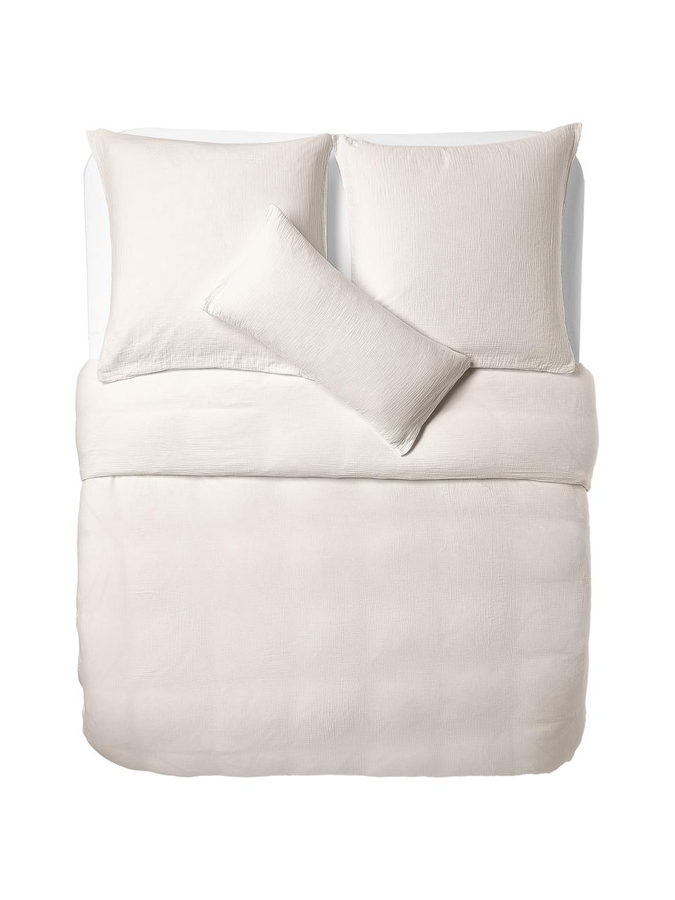 Musselin-Bettdeckenbezug Odile, Webart: Musselin Fadendichte 200 , Beige, B 155 x L 220 cm