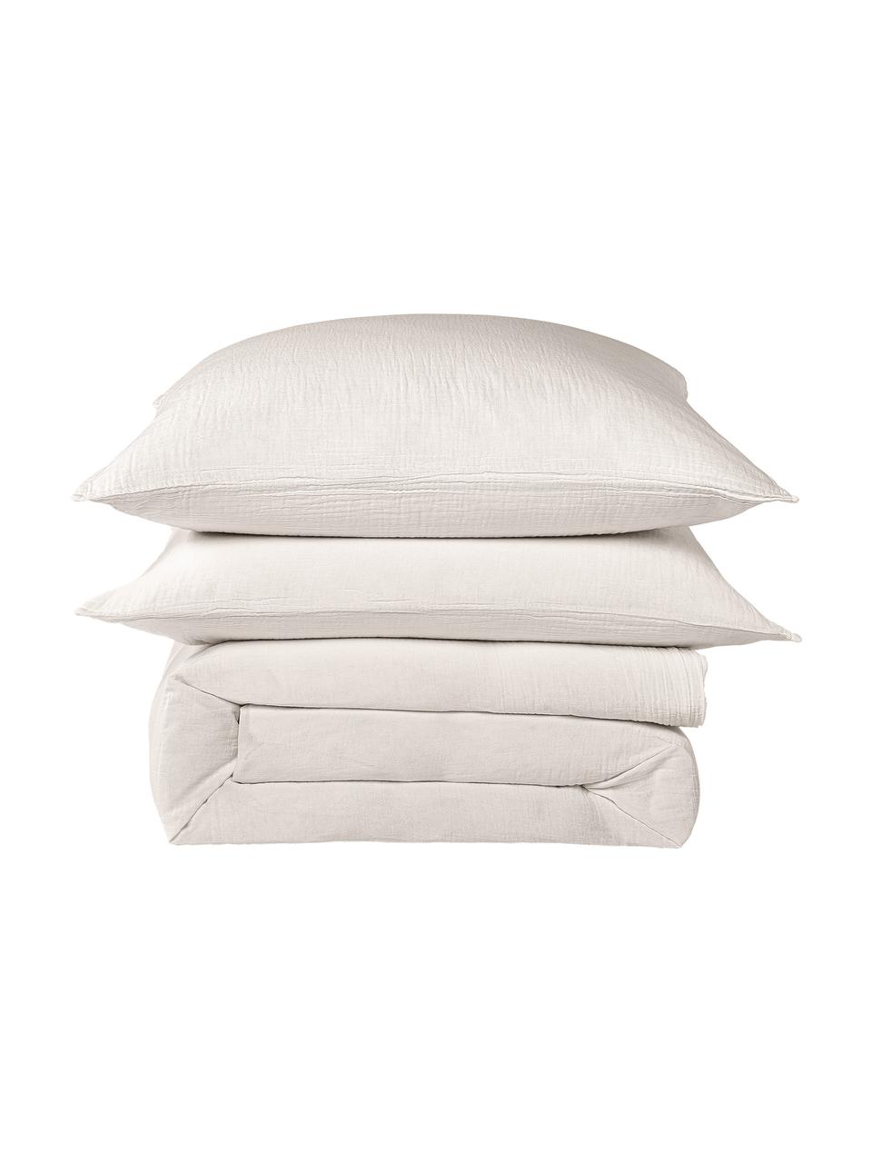 Musselin-Bettdeckenbezug Odile, Webart: Musselin Fadendichte 200 , Beige, B 155 x L 220 cm