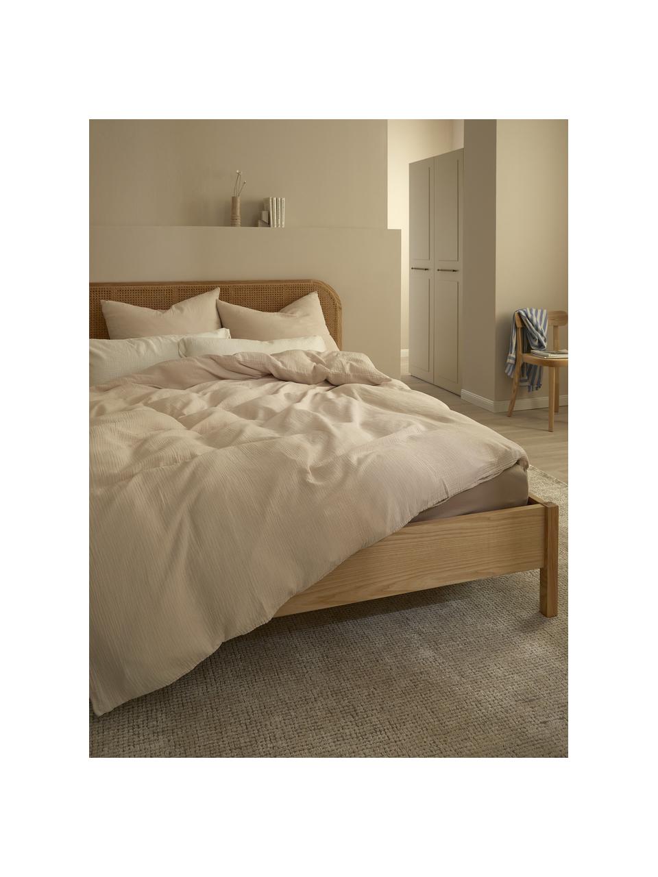 Housse de couette en mousseline Odile, Beige, larg. 240 x long. 220 cm