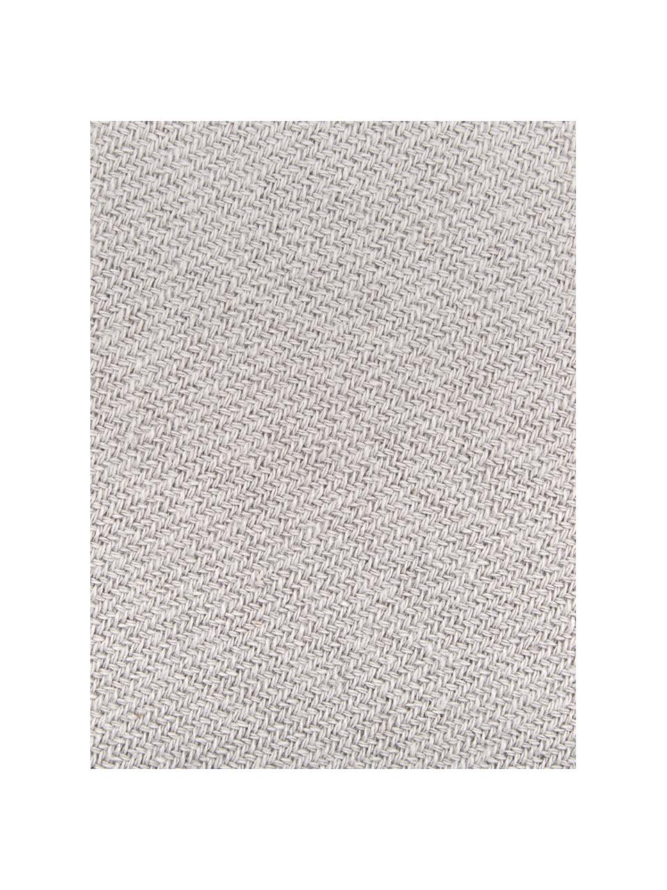 Manta de algodón con flecos Madison, 100% algodón, Gris claro, An 140 x L 170 cm
