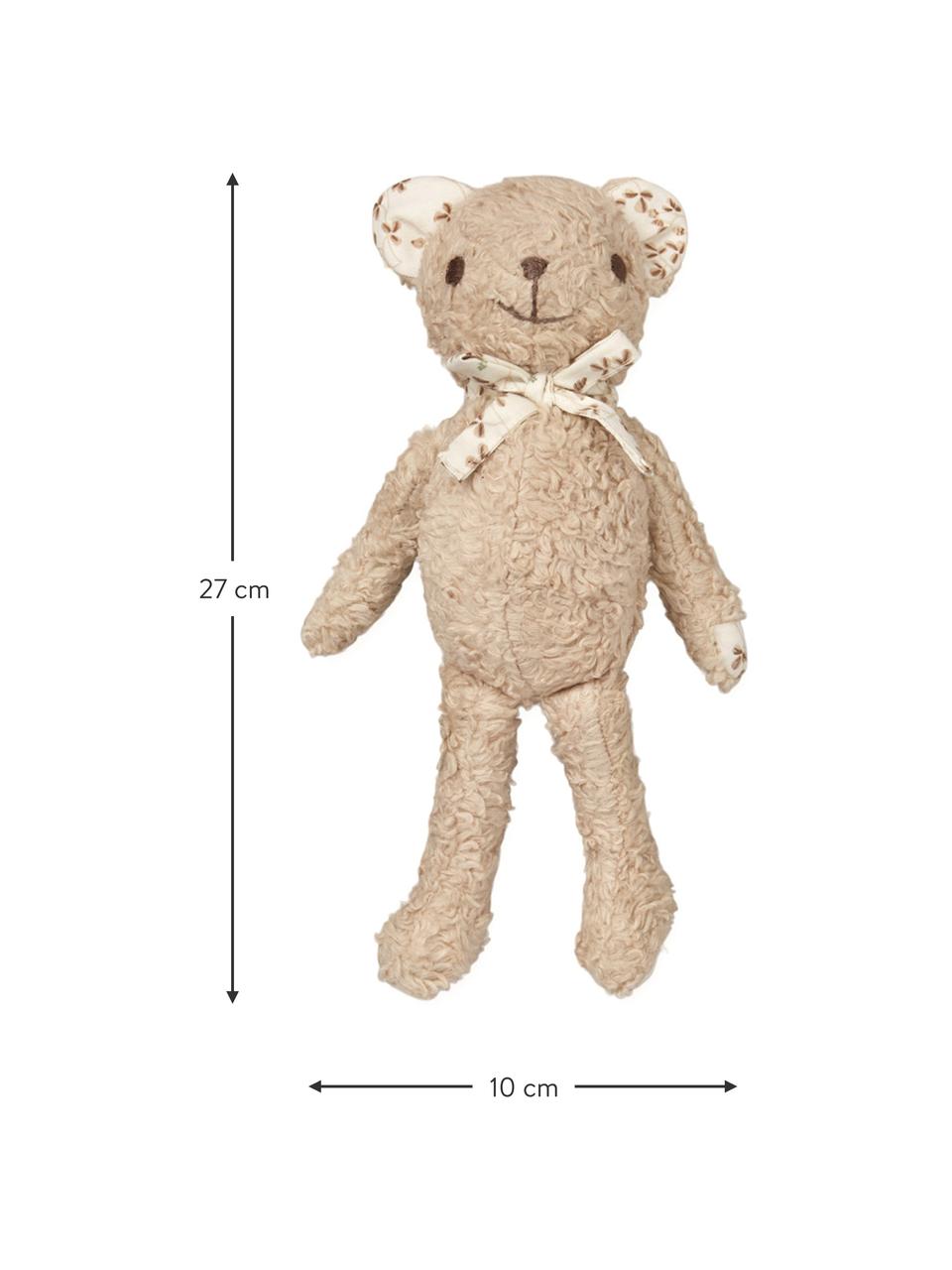 Przytulanka z bawełny organicznej Teddy, Tapicerka: 100% bawełna organiczna z, Brązowy, S 10 x W 27 cm