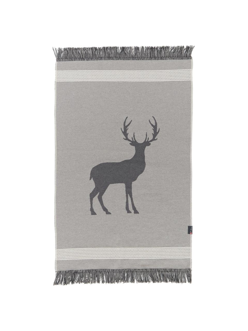 Mały dywan z frędzlami Goliath, 100% bawełna z recyklingu, Szary, ciemnoszary, beżowy, S 70 x D 120 cm (Rozmiar XS)