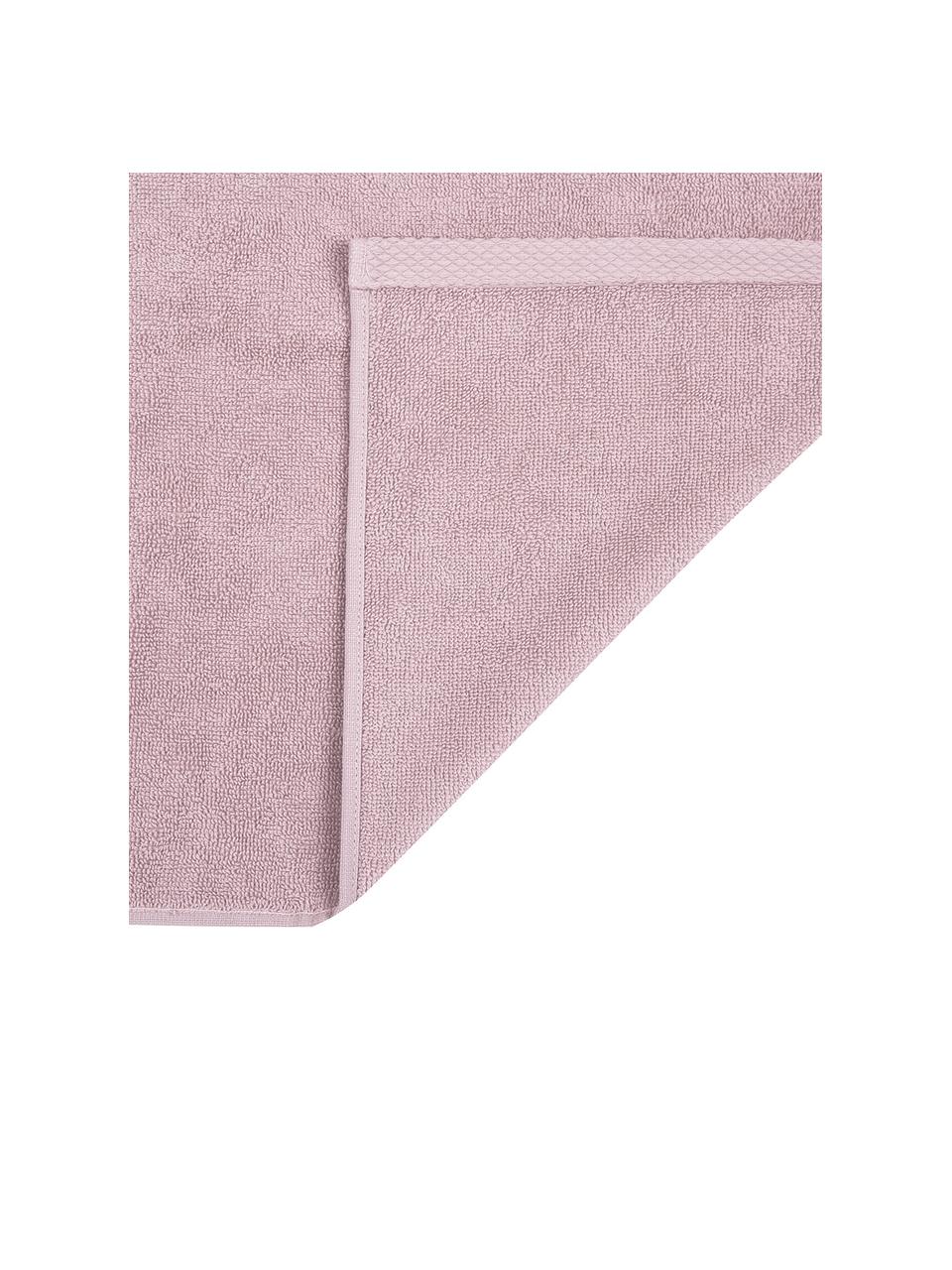 Komplet ręczników Comfort, 3 elem., Brudny różowy, Komplet z różnymi rozmiarami