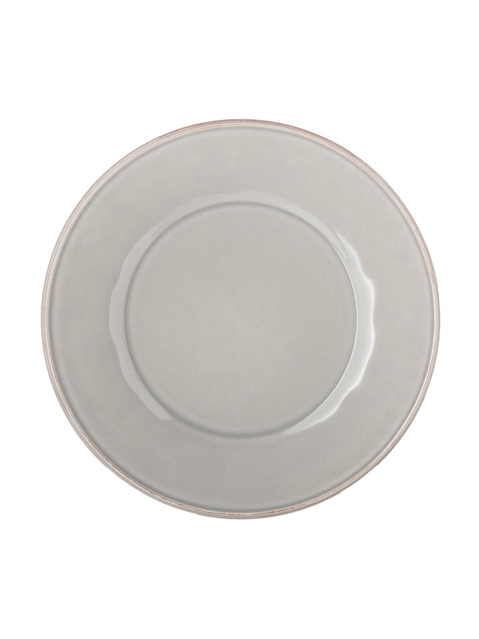 Platos llanos Constance, 2 uds., estilo rústico, Gres, Gris claro, Ø 29 cm