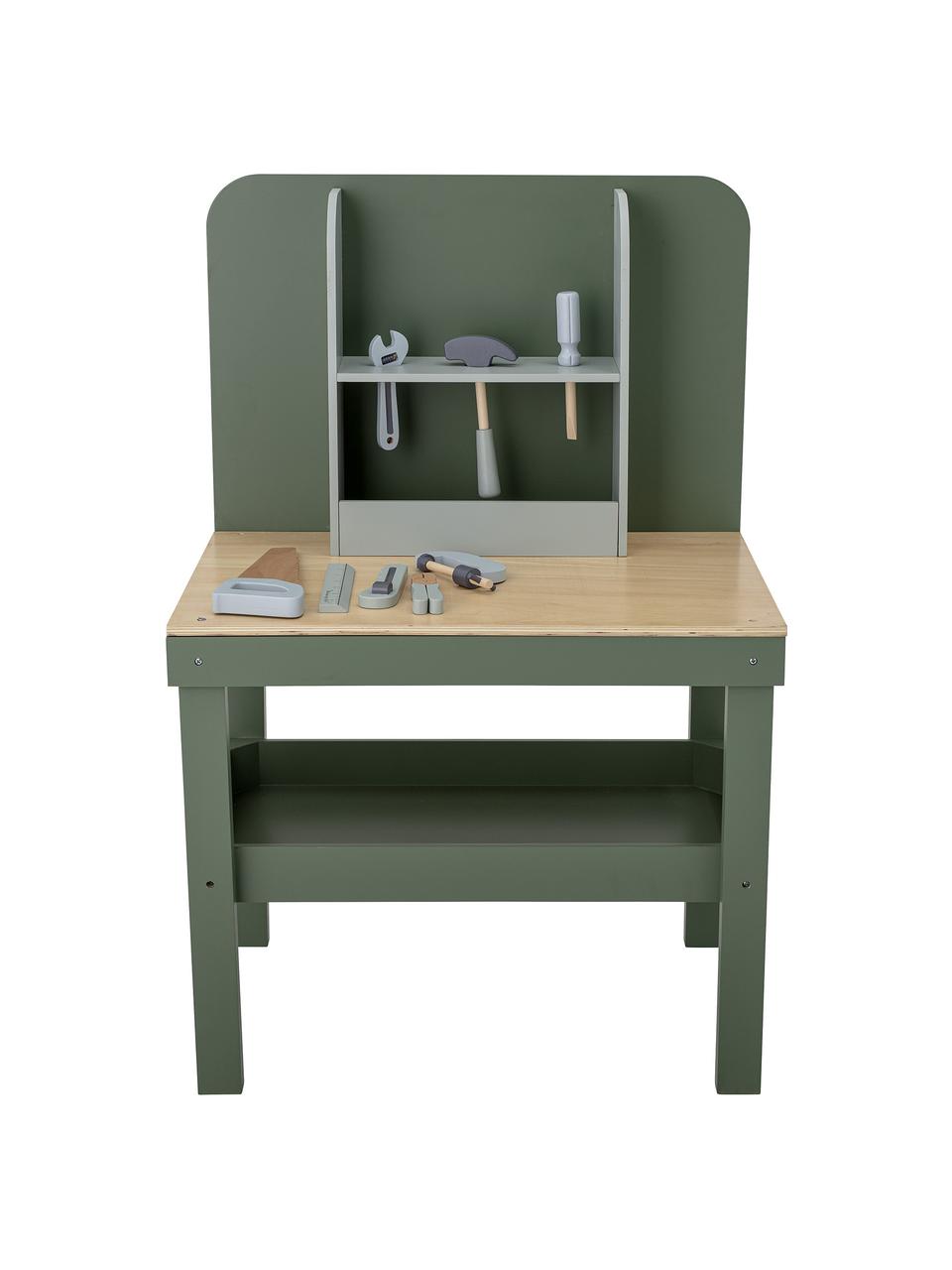 Kinderwerktafel Bubba, MDF, berkenhout, lotushout, Groen, 60 x 90 cm