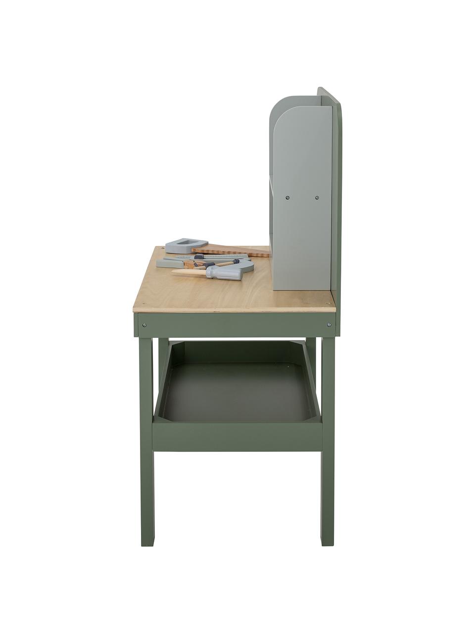 Kinderwerktafel Bubba, MDF, berkenhout, lotushout, Groen, 60 x 90 cm