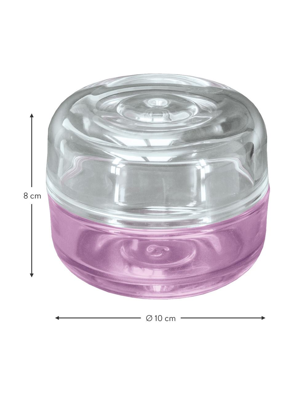 Pot de rangement en verre pour salle de bain Heaven, Rose