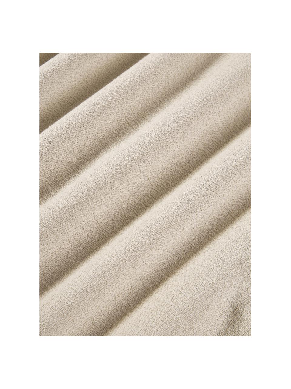 Funda de almohada en tejido bouclé Darcy, Parte superior: tejido bouclé (95% algodó, Parte trasera: 100% algodón, Reverso: tejido renforcé Densidad , Beige claro, An 45 x L 110 cm