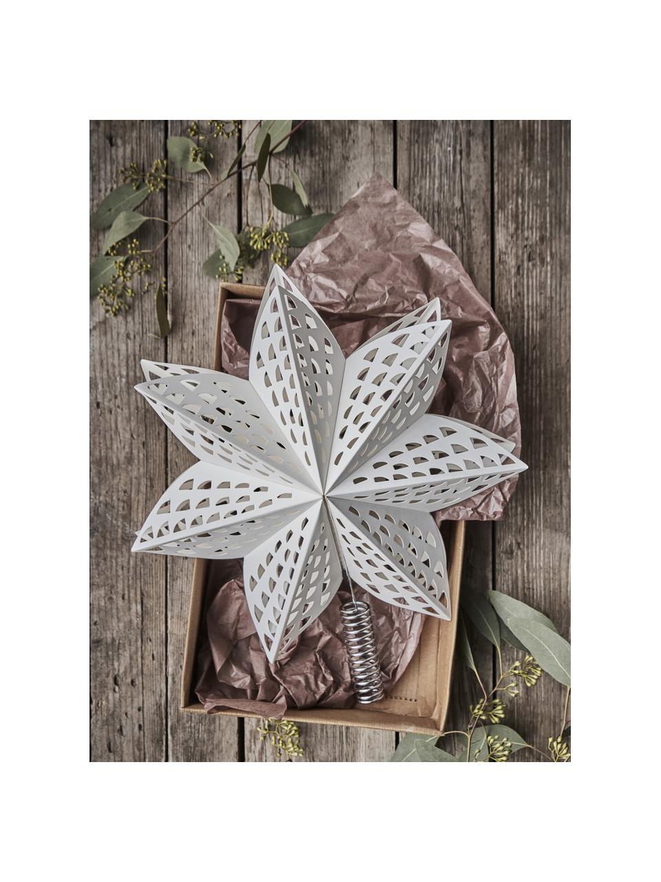 Stella albero di Natale Gint, Carta, Bianco, Ø 30 cm