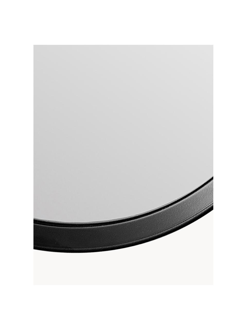 Ovale wandspiegel Norm, Lijst: gepoedercoat aluminium, Zwart, B 40 x H 130 cm