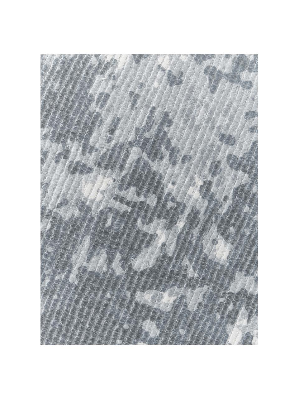 Tapis à poils ras tissé main Nantes, 100 % polyester, certifié GRS, Gris-bleu, larg. 120 x long. 180 cm (taille S)