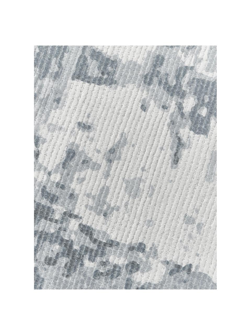 Ručně tkaný běhoun s nízkým vlasem Nantes, 100 % polyester, certifikace GRS, Šedomodrá, Š 120 cm, D 180 cm (velikost S)