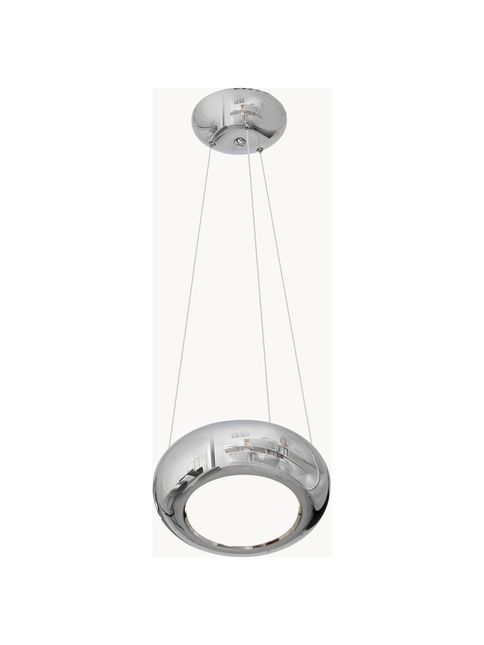 Suspension LED artisanale Mercurio, Argenté, Ø 28 cm