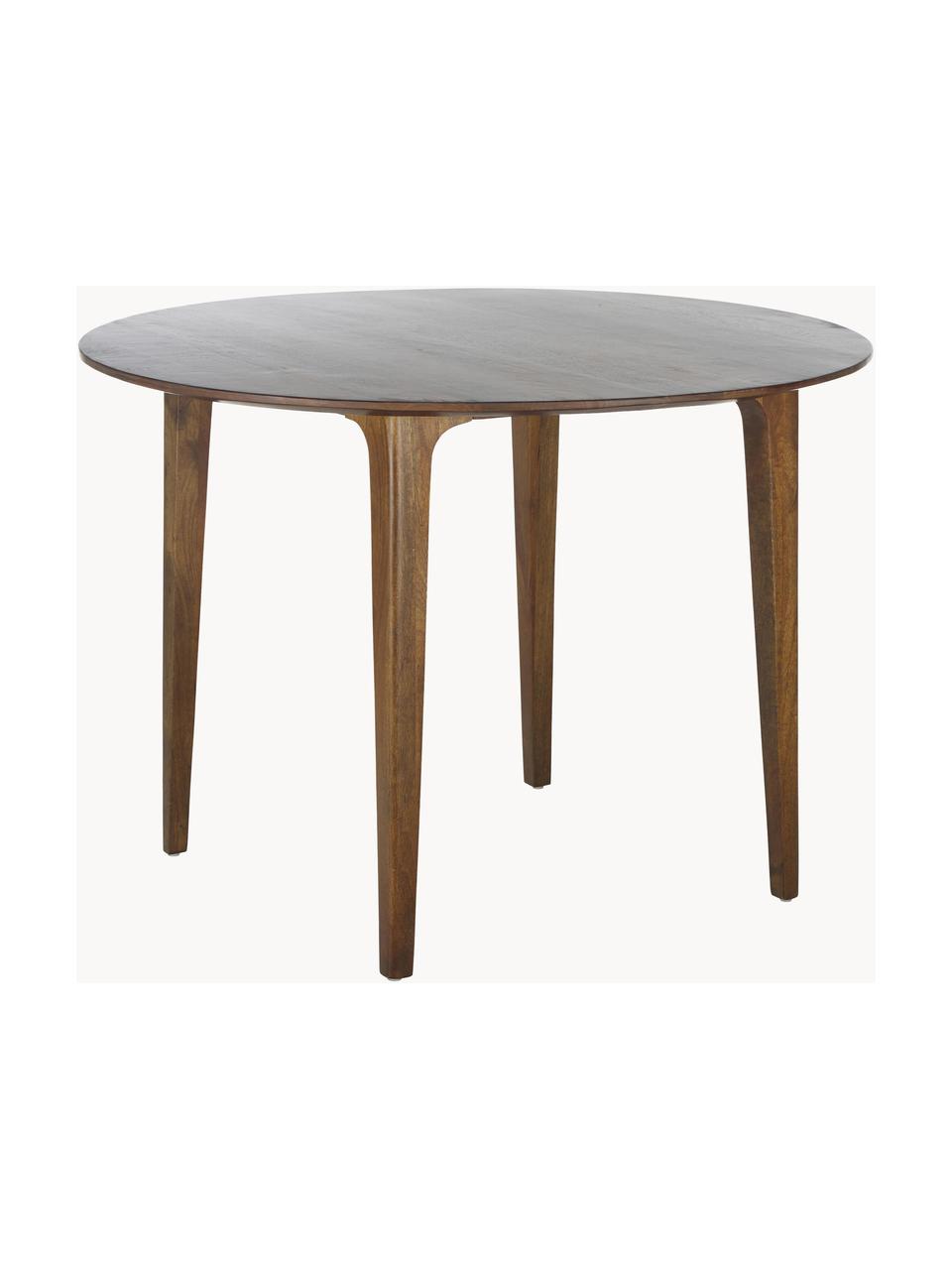Okrągły stół do jadalni z litego drewna mangowego Archie, Lite drewno mangowe, lakierowane, Drewno mangowe, Ø 110 x W 75 cm