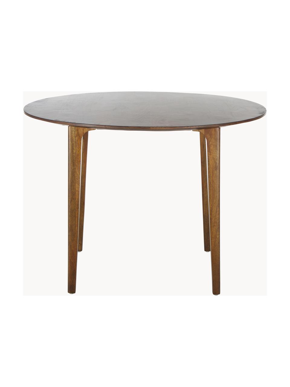 Ronde eettafel Archie van massief mangohout, Ø 110 cm, Massief gelakt mangohout

Dit product is gemaakt van duurzaam geproduceerd, FSC®-gecertificeerd hout., Mangohout, Ø 110 cm