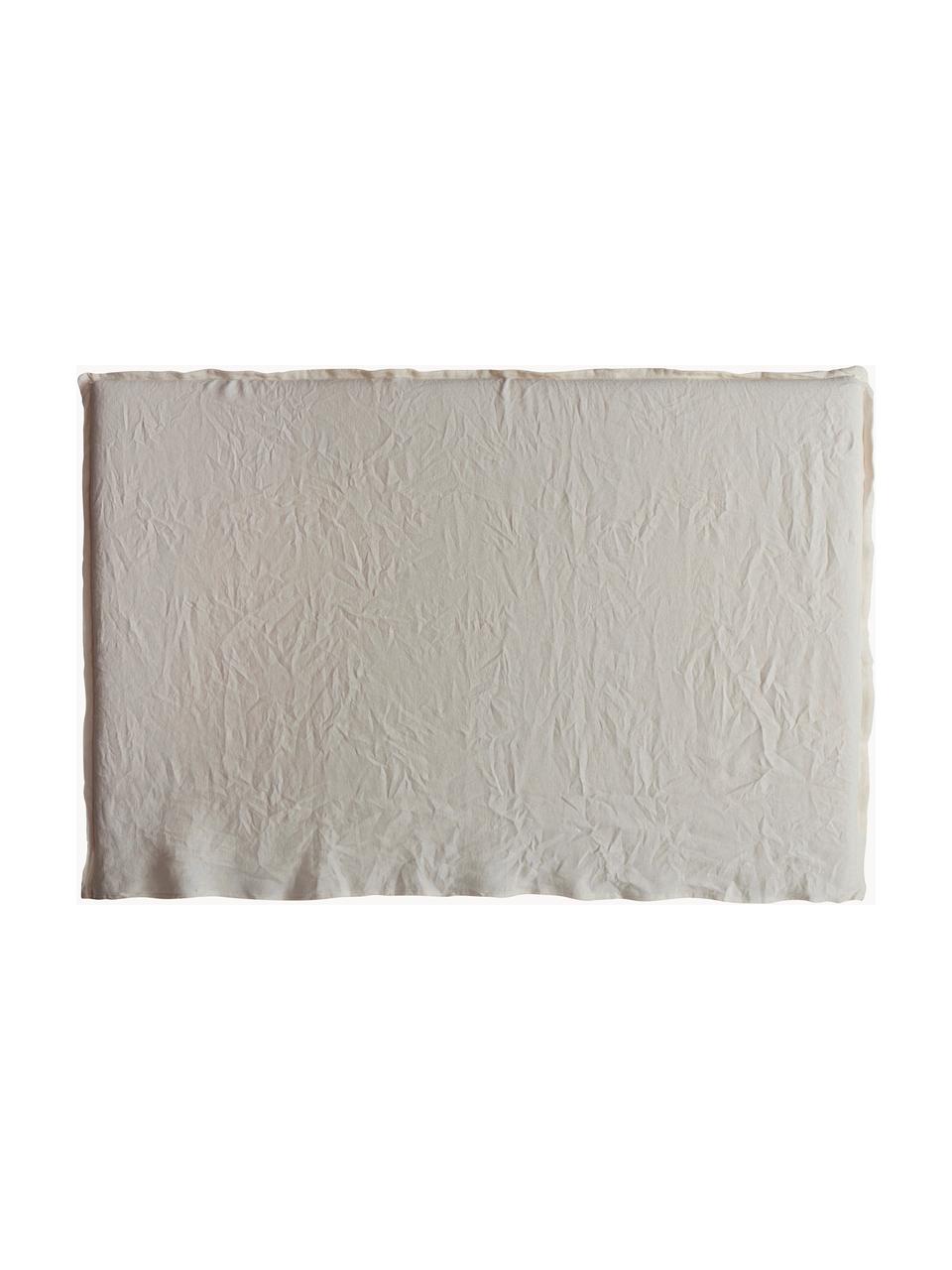 Linnen hoofdbord Palma, Bekleding: 100 % linnen, Linnen lichtbeige, B 160 cm x H 122 cm