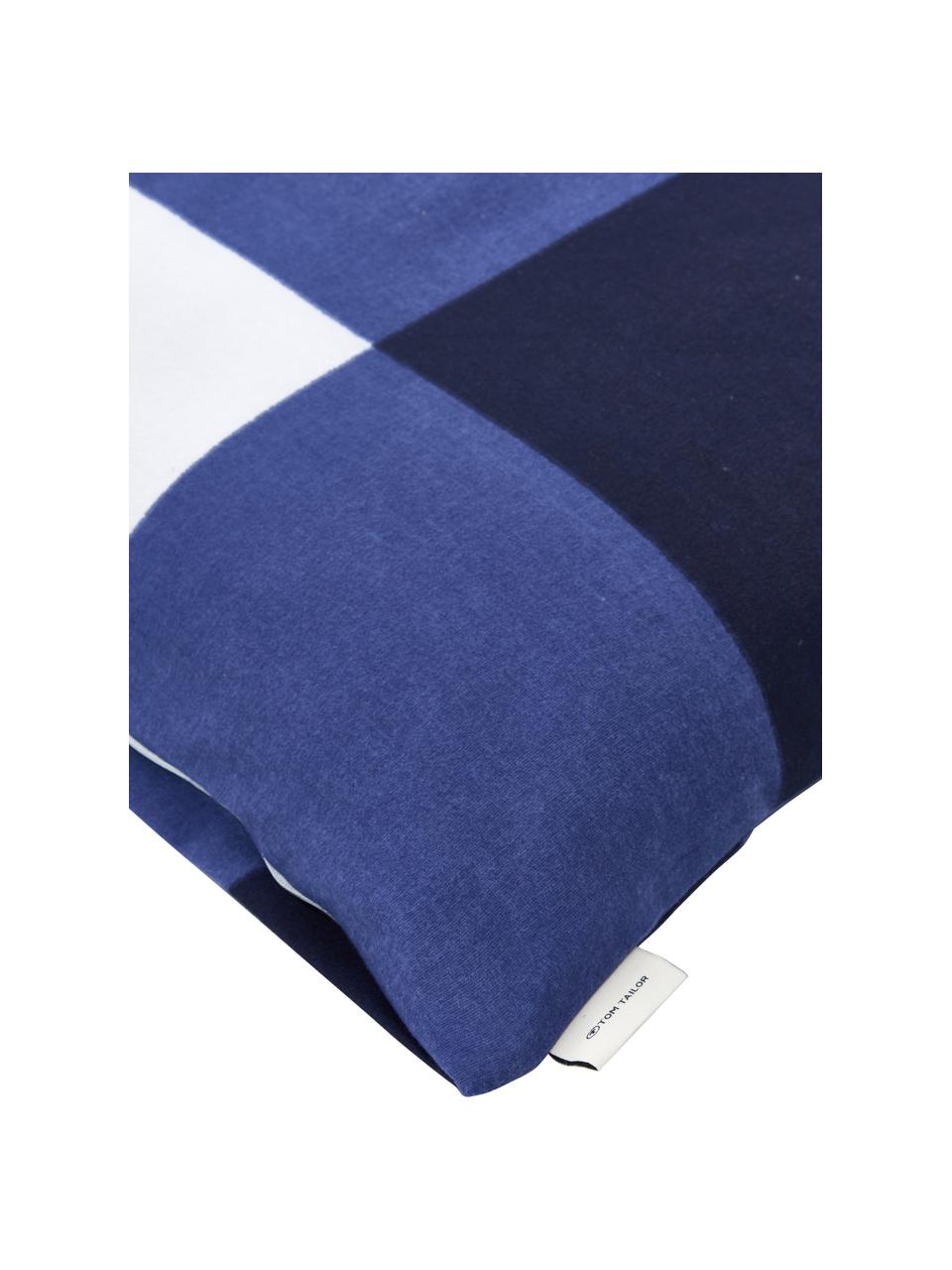 Karierte Flannel-Bettwäsche Cosy in Blau/Weiss, Webart: Flanell Flanell ist ein k, Blau, Weiss, 135 x 200 cm + 1 Kissen 80 x 80 cm