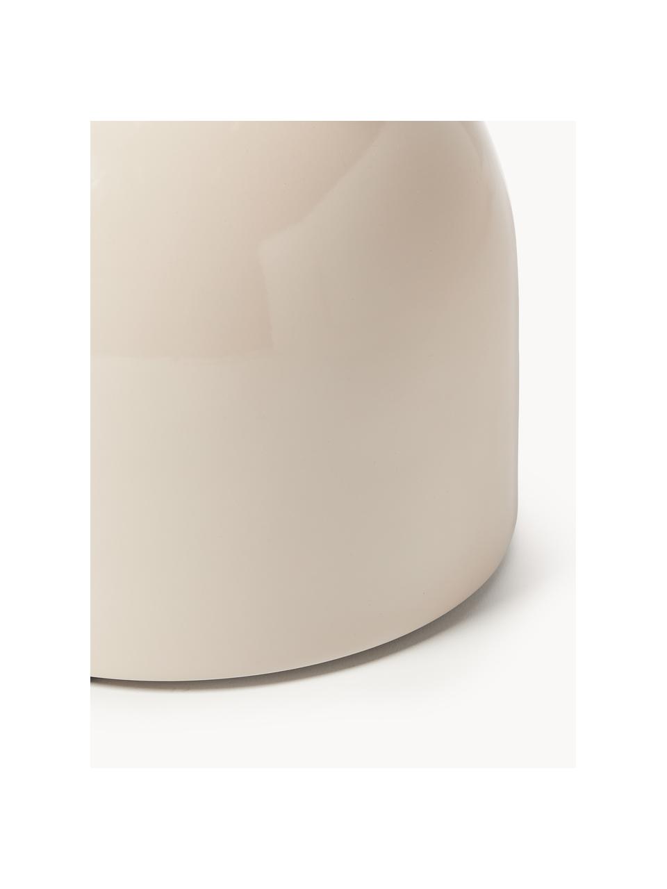 Interiérový/exteriérový odkládací stolek Gigi, Umělá hmota, kov s práškovým nástřikem, Světle béžová, Š 45 cm, V 55 cm