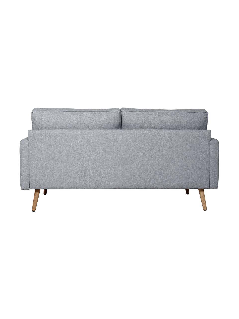 Sofa Saint (2-Sitzer) in Blaugrau mit Eichenholz-Füßen, Bezug: Polyester Der hochwertige, Gestell: Massives Kiefernholz, Spa, Webstoff Blaugrau, B 169 x T 87 cm