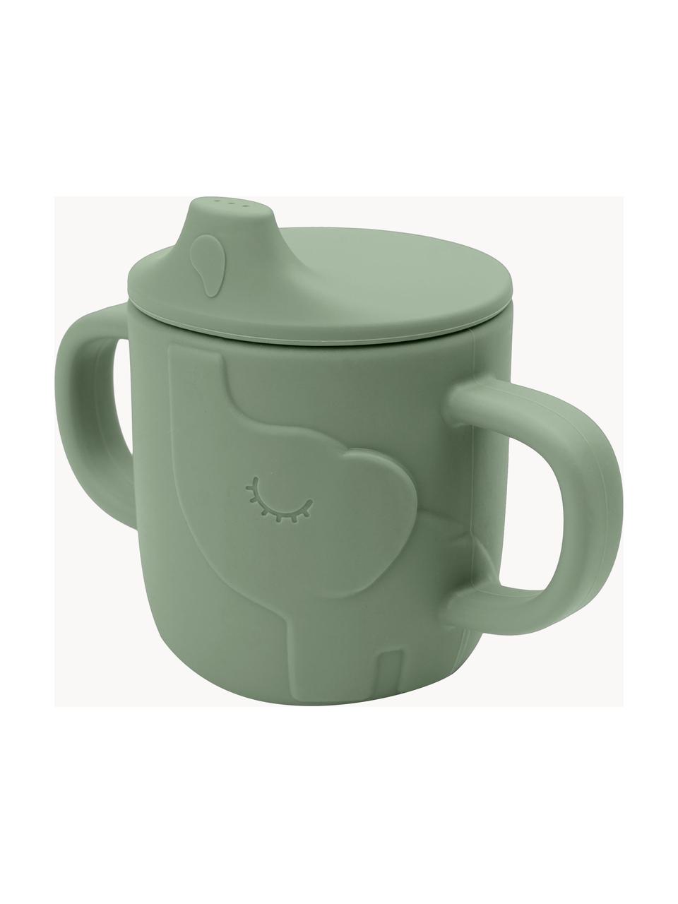 Tazza-borraccia Peekaboo, 100% silicone, Verde salvia, Ø 7 x Alt. 9 cm, 120 ml