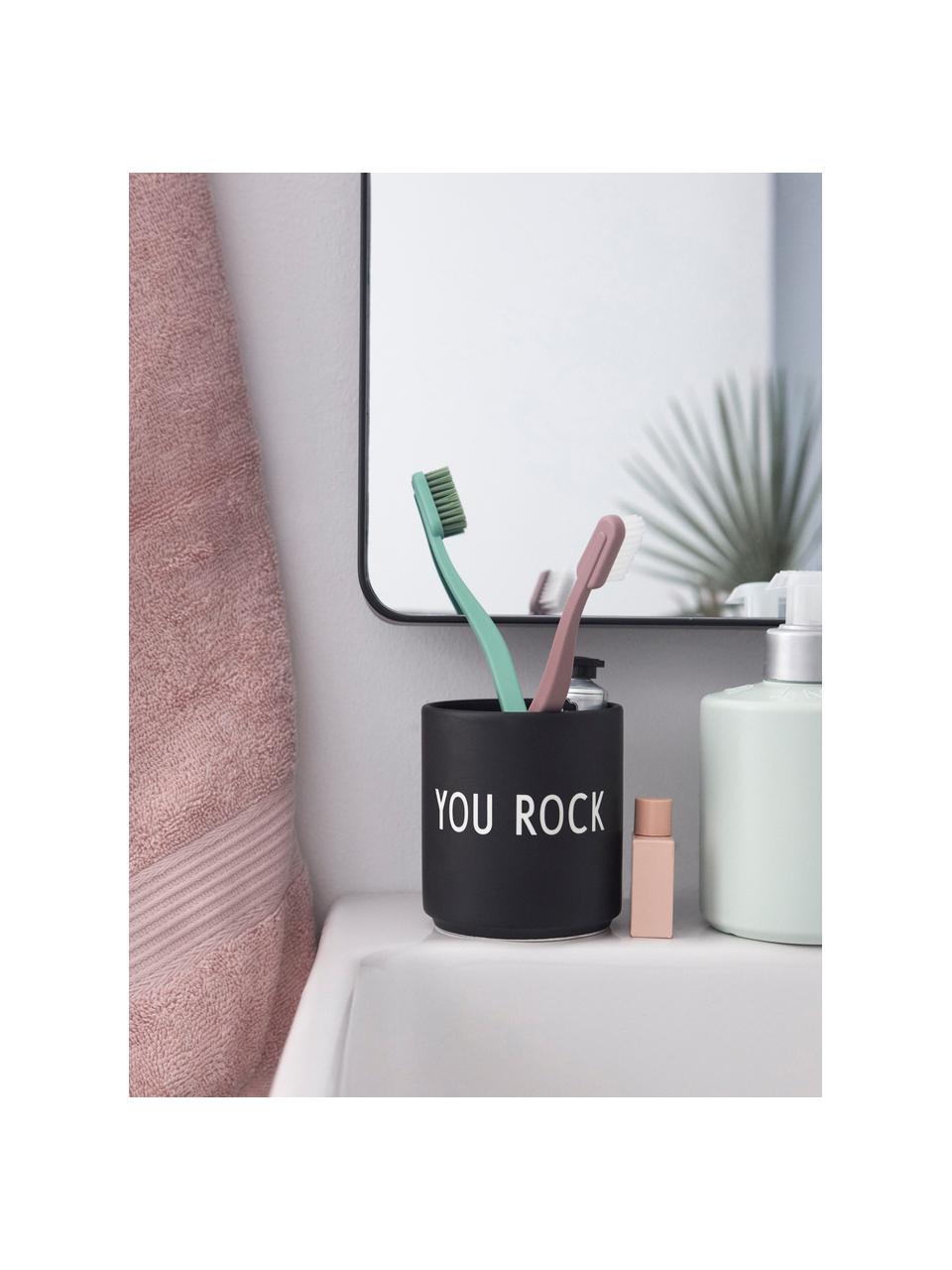 Design Becher Favourite YOU ROCK mit Schriftzug, Fine Bone China (Porzellan)
Fine Bone China ist ein Weichporzellan, das sich besonders durch seinen strahlenden, durchscheinenden Glanz auszeichnet., Schwarz (You rock), Ø 8 x H 9 cm, 250 ml