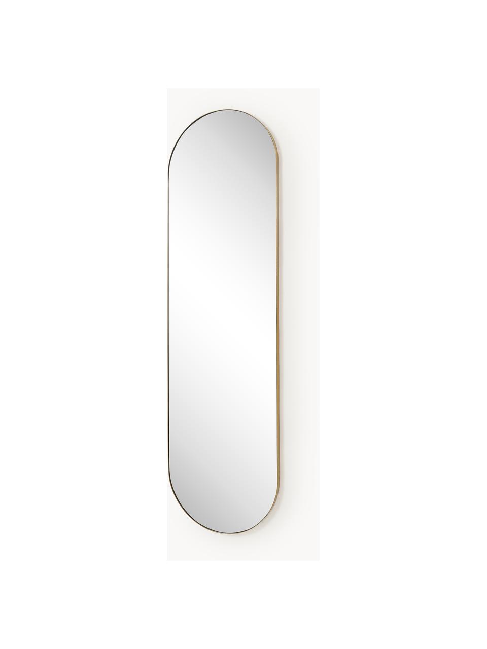 Ovaler Wandspiegel Lucia, Rahmen: Metall, Spiegelfläche: Spiegelglas, Rückseite: Mitteldichte Holzfaserpla, Goldfarben, B 40 x H 140 cm