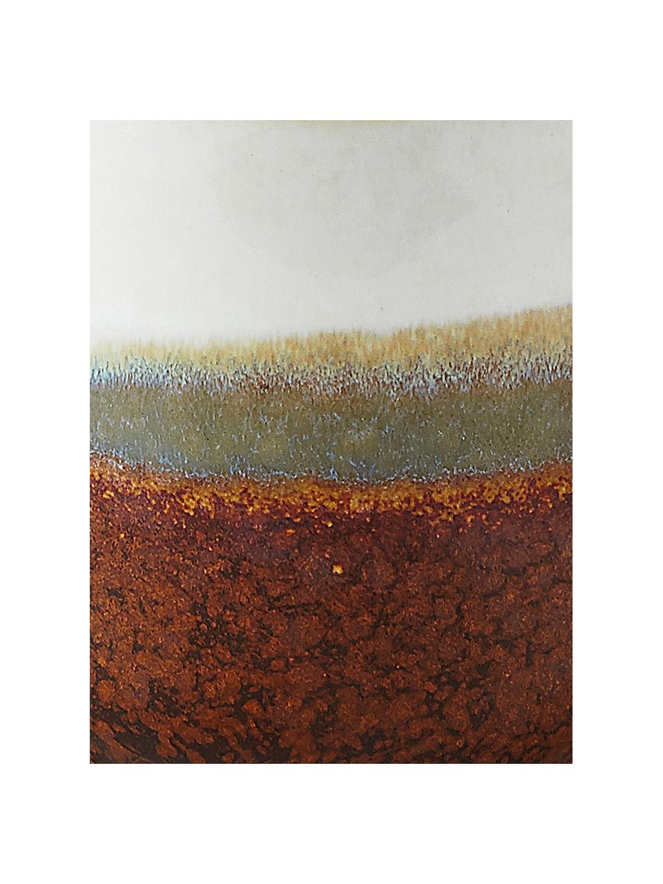 Candela profumata Coconut Beach (cocco), Contenitore: ceramica, Coperchio: pannello di fibra a media, Marrone, bianco, Ø 9 x Alt. 9 cm
