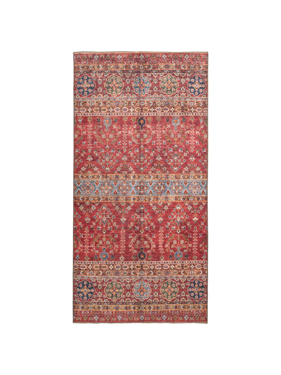 Niederflor-Teppich Femal im Orient Style, Flor: 100% Polyester, Rot, Mehrfarbig, B 75 x L 150 cm (Größe XS)