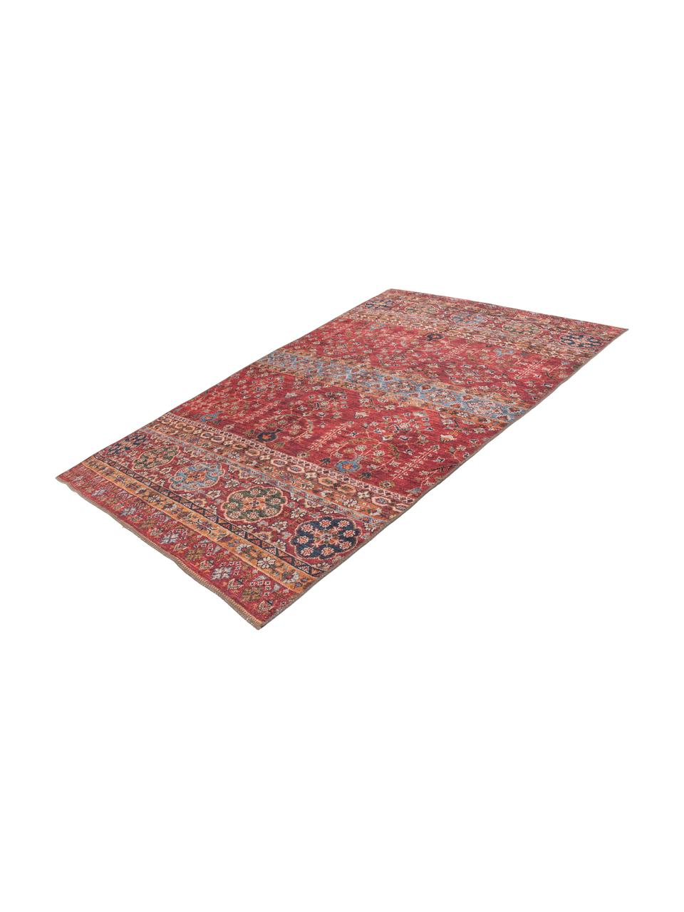 Niederflor-Teppich Femal im Orient Style, Flor: 100% Polyester, Rot, Mehrfarbig, B 75 x L 150 cm (Größe XS)