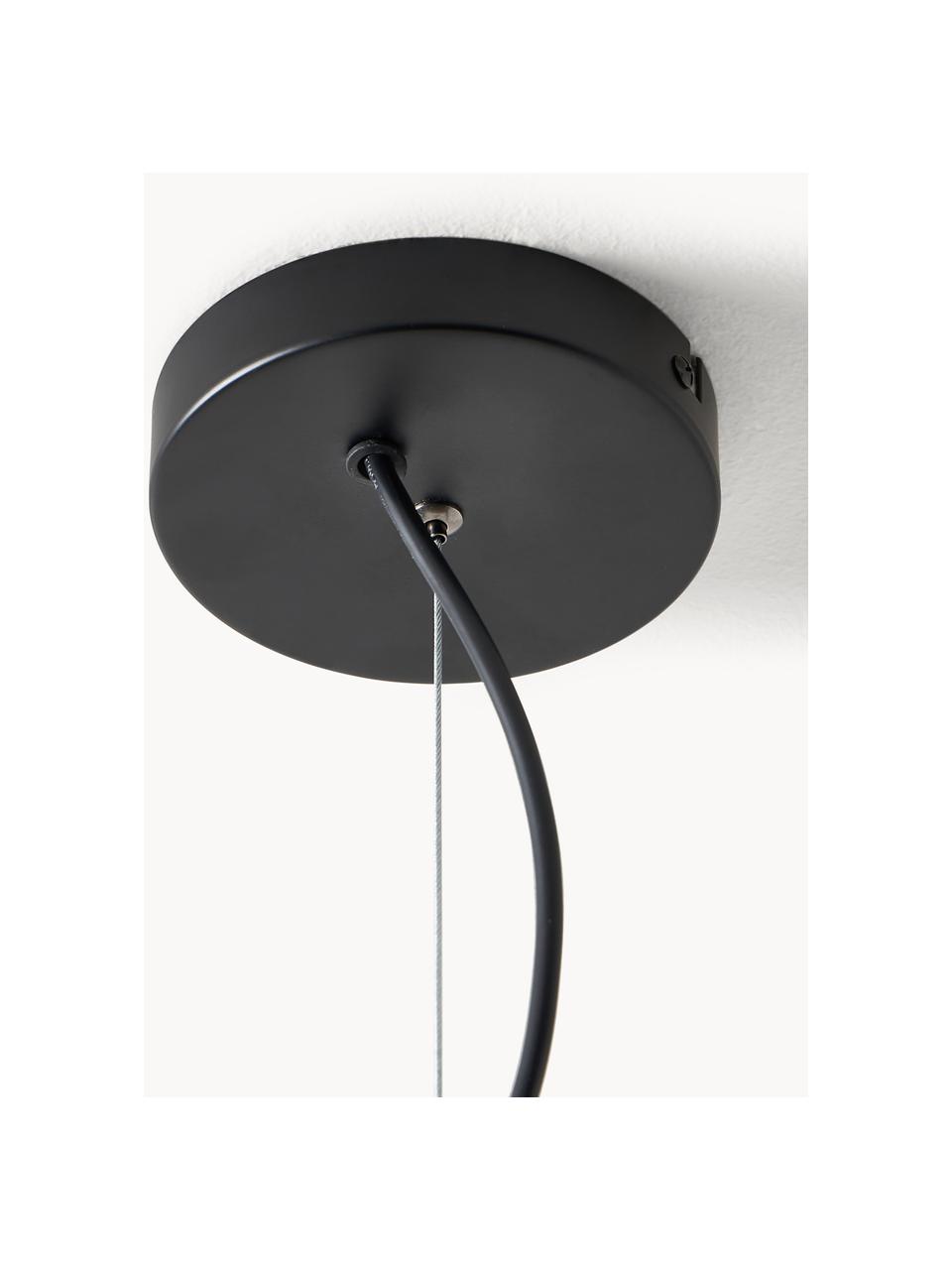 Dizajnová závesná lampa zo skla Bubbles, Priehľadná, čierna, Ø 32 x V 42 cm