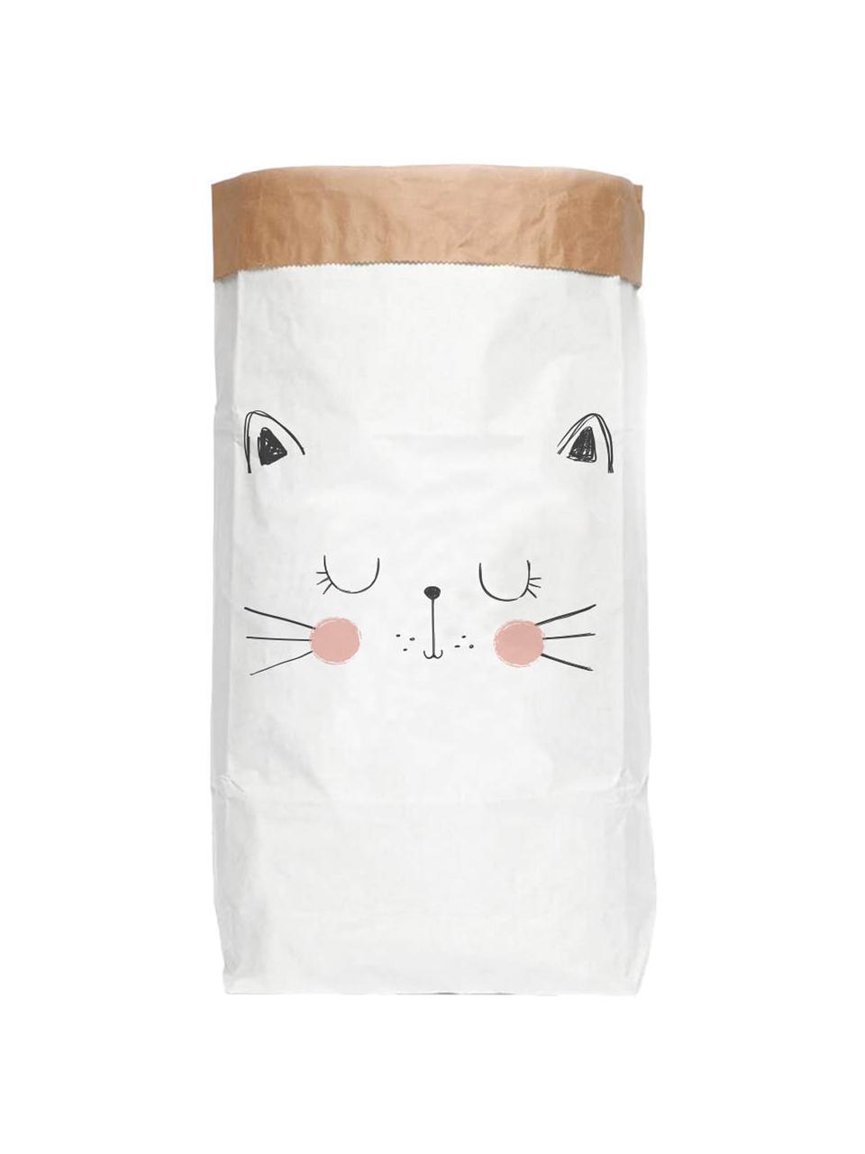 Bolsa de almacenaje Cat, Papel reciclado, Blanco, An 60 x Al 90 cm