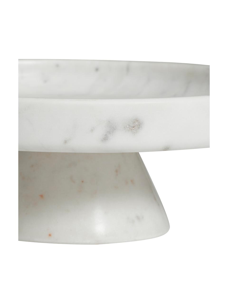 Marmorierte Tortenplatte Isop, Ø 30, Marmor, Weiß, marmoriert, Ø 30 x H 11 cm