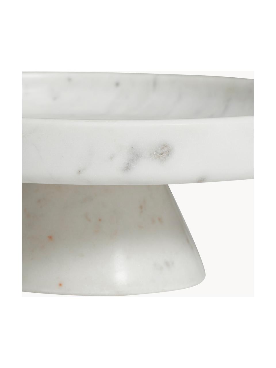 Alzatina marmorizzata Isop, Ø 30 cm, Marmo, Bianco marmorizzato, Ø 30 x Alt. 11 cm