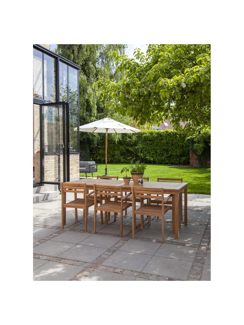 Tavolo da giardino in legno di teak Oxford, 210 x 90 cm, Legno di teak, Legno di teak, Larg. 210 x Prof. 90 cm