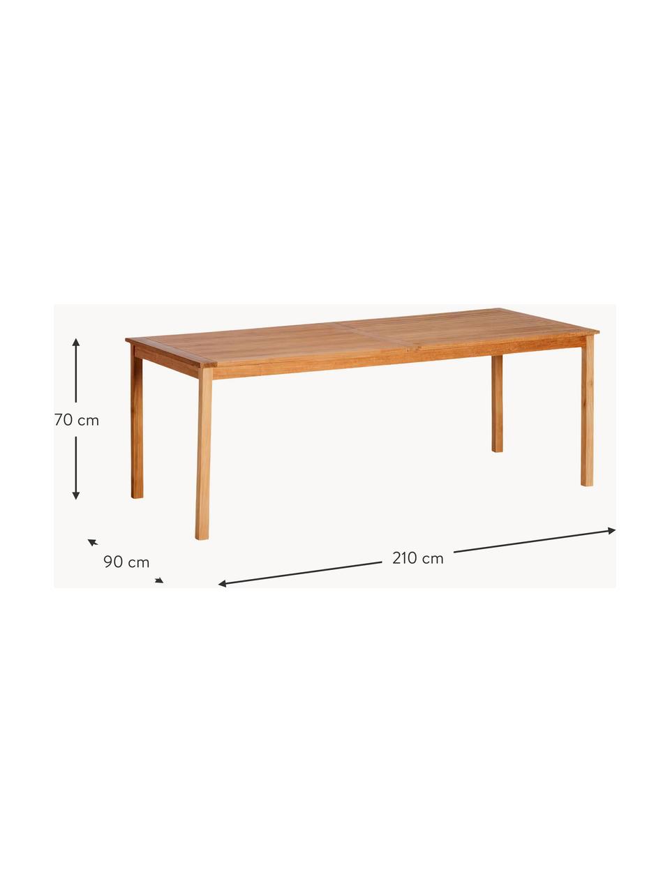 Mesa para exterior de teca Oxford, 210 x 90 cm, Madera de teca, Madera de teca, An 210 x F 90 cm