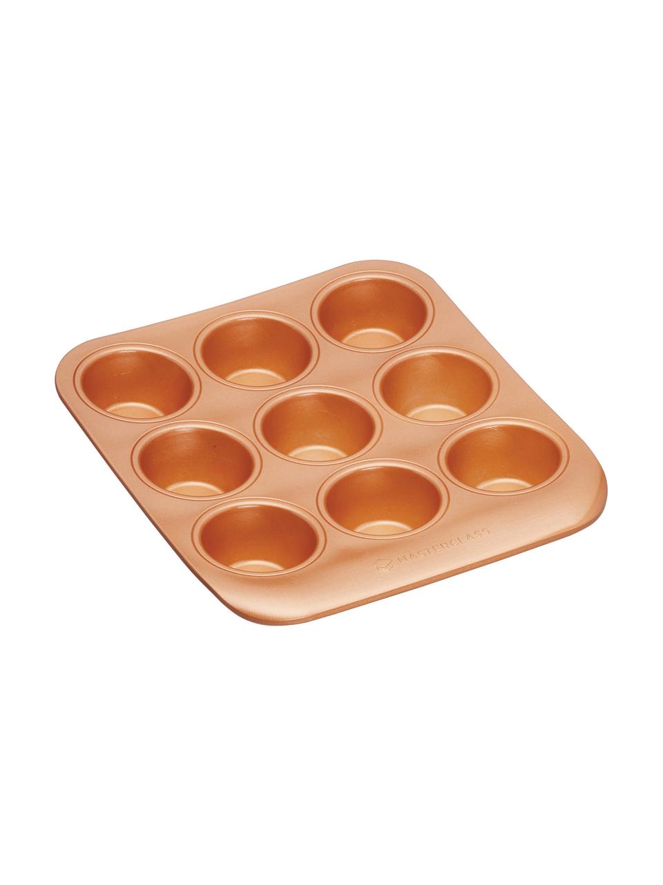 Teglia per muffin in rame Smart, Acciaio, ceramica, Dorato, Larg. 23 x Prof. 25 cm