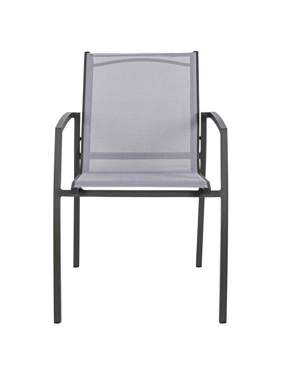 Krzesło ogrodowe Hilla Cloud, Stelaż: aluminium malowane proszk, Antracytowy, niebieski, S 57 x G 61 cm