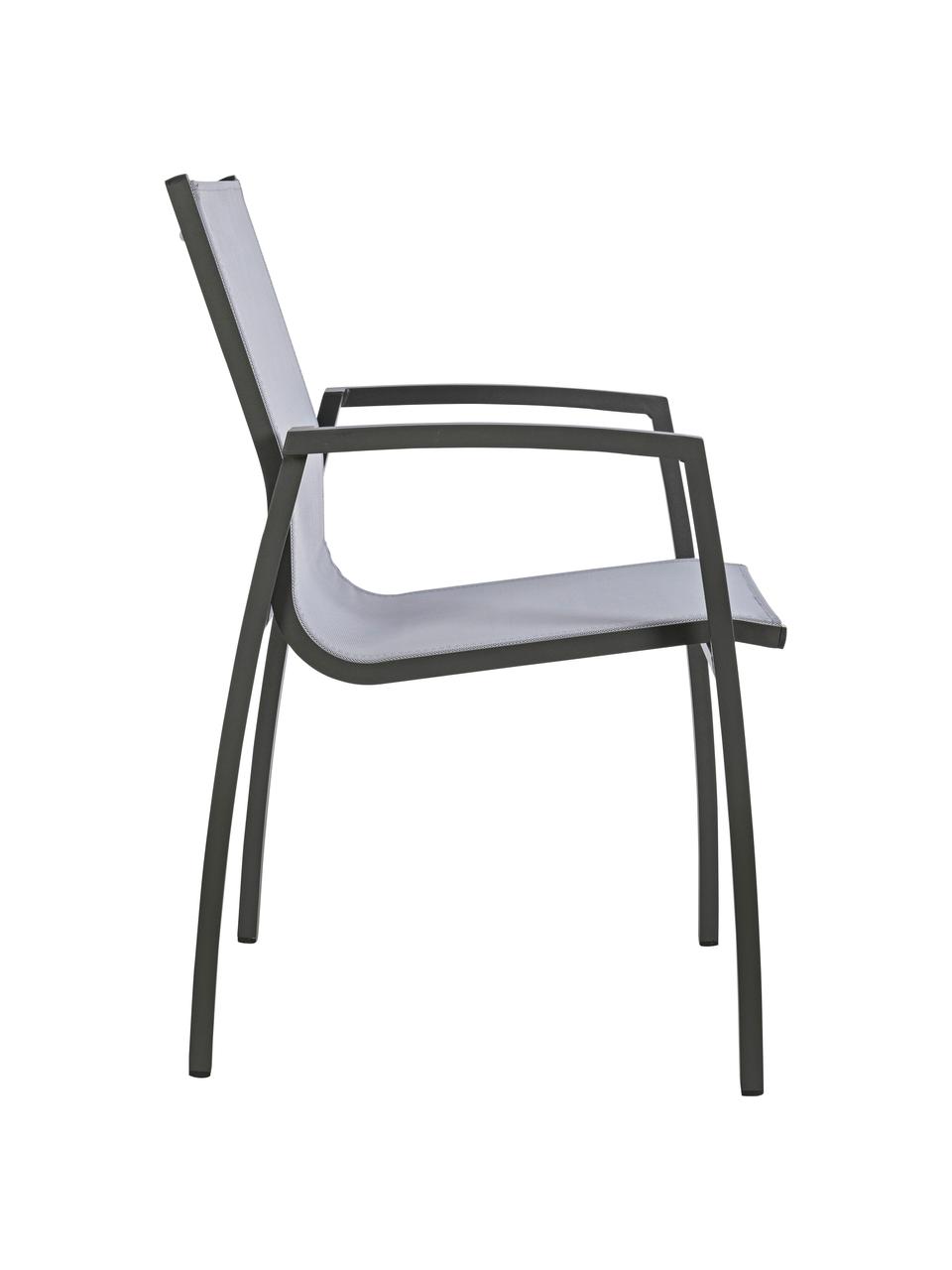 Krzesło ogrodowe Hilla Cloud, Stelaż: aluminium malowane proszk, Antracytowy, niebieski, S 57 x G 61 cm