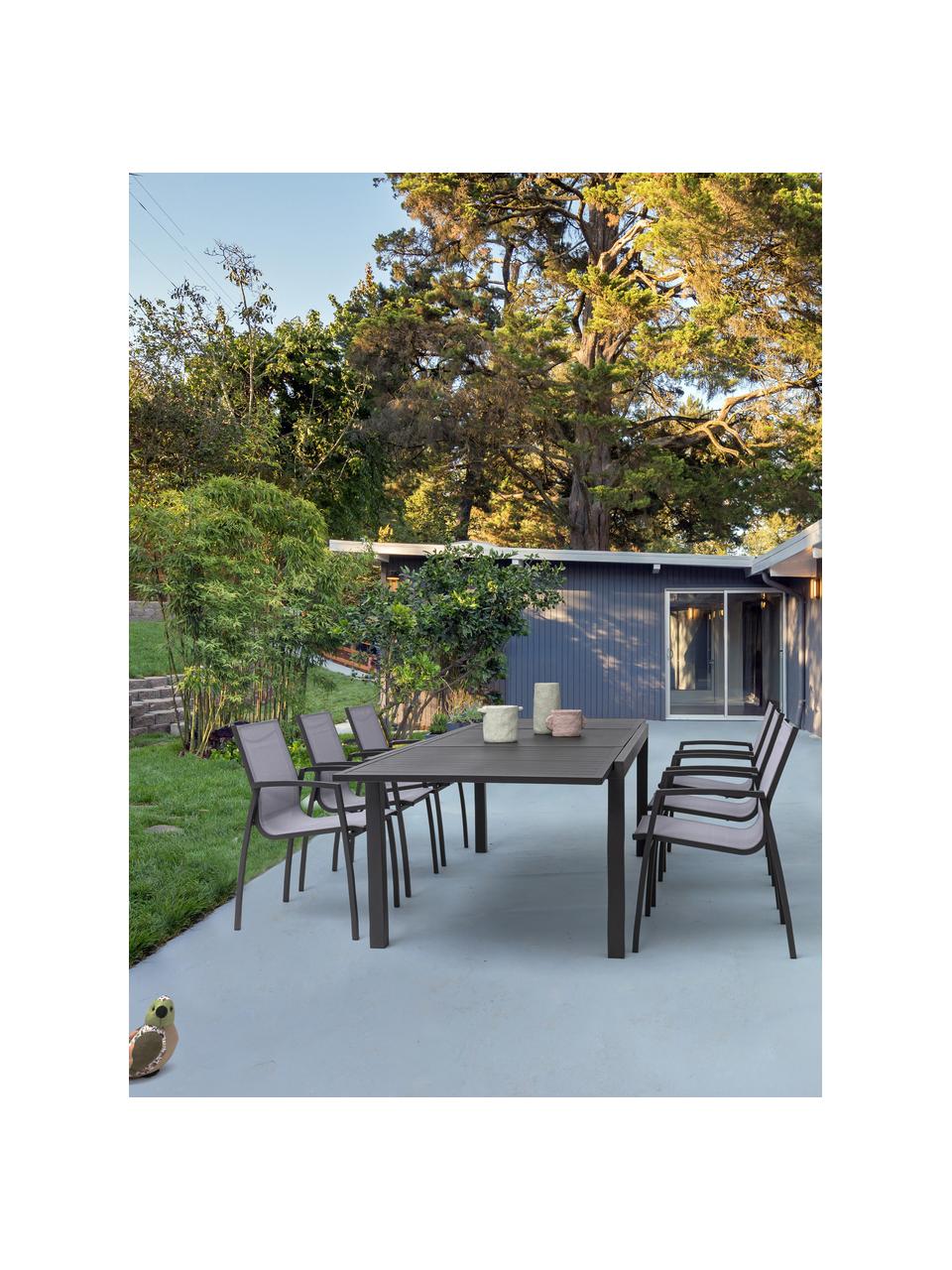 Sedia da giardino Hilla Cloud, Seduta: plastica, Struttura: alluminio verniciato a po, Grigio chiaro, antracite, Larg. 57 x Prof. 61 cm