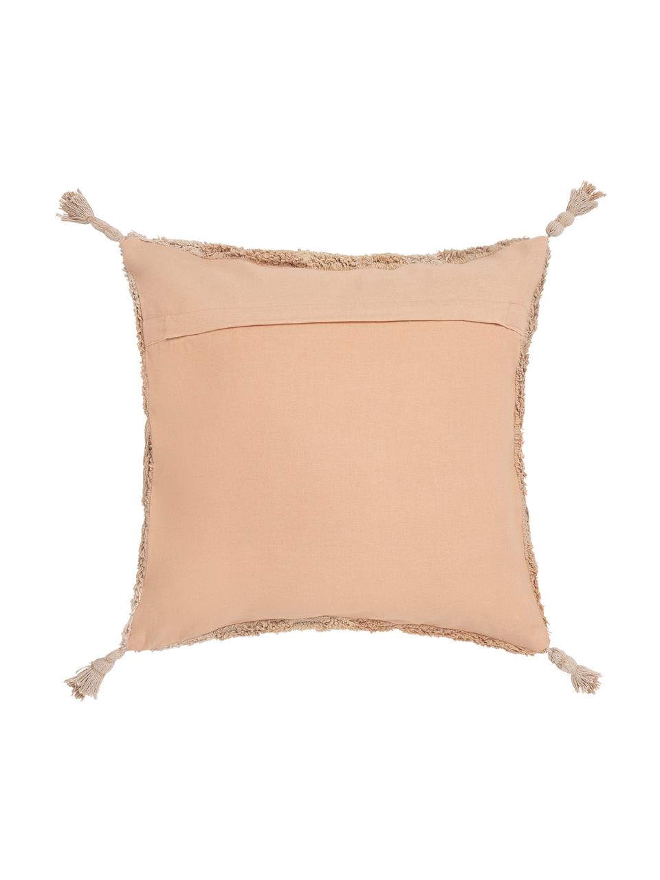 Poszewka na poduszkę z chwostami Malva, 100% bawełna, Odcienie beżowego, S 45 x D 45 cm