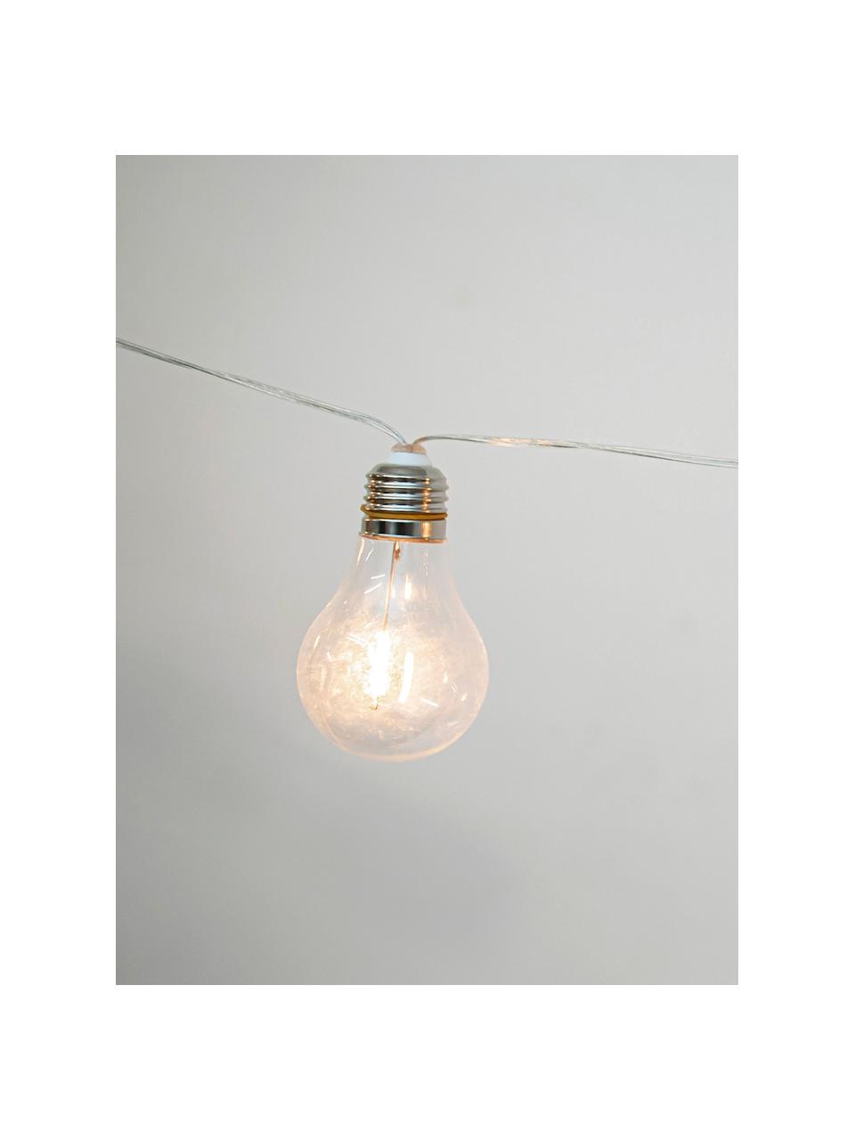 Guirlande lumineuse LED Stella, 450 cm, 10 lampions, Transparent, couleur argentée, noir, long. 450 cm