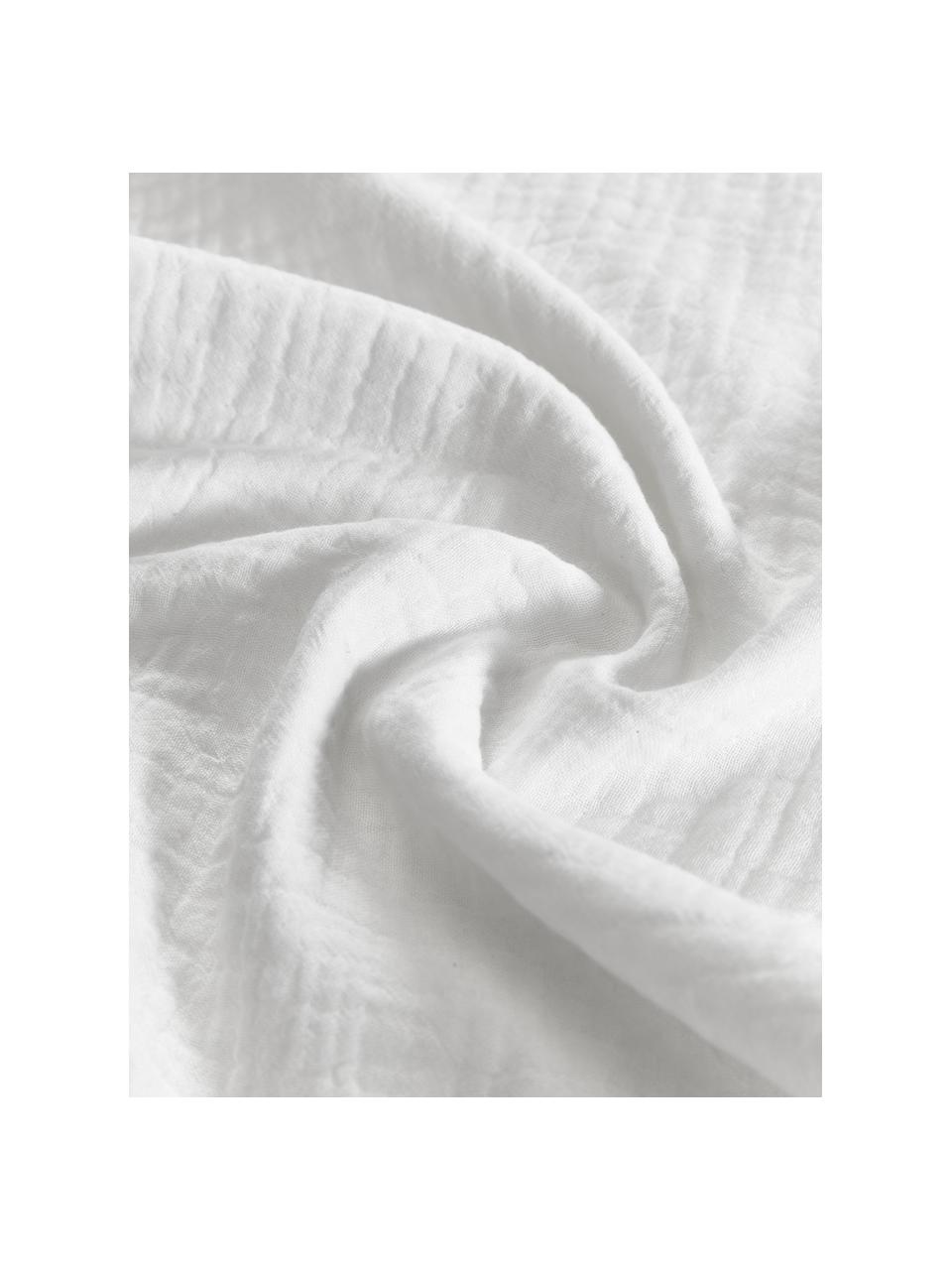 Muslin-Kopfkissenbezüge aus Baumwolle in Weiß, 2 Stück, Webart: Muslin Fadendichte 200 TC, Weiß, B 40 x L 80 cm
