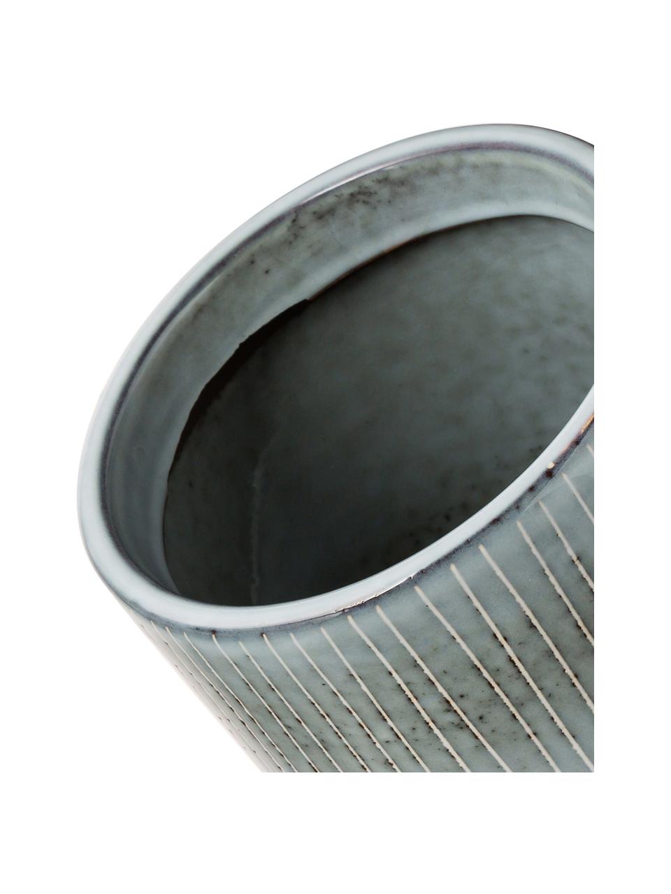 Bote artesanal Nordic Sea, Cerámica de gres, Gris azulado, Ø 12 x Al 12 cm, 1 L