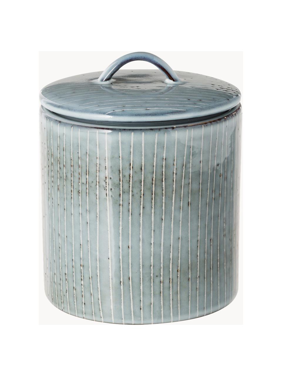 Bote artesanal Nordic Sea, Cerámica de gres, Gris azulado, Ø 12 x Al 12 cm, 1 L